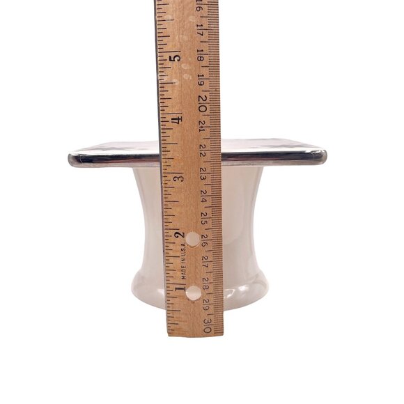 Vintage Bath and Body Works 1999 Pedestal Candle Holder Silver Stars - Picture 8 of 9